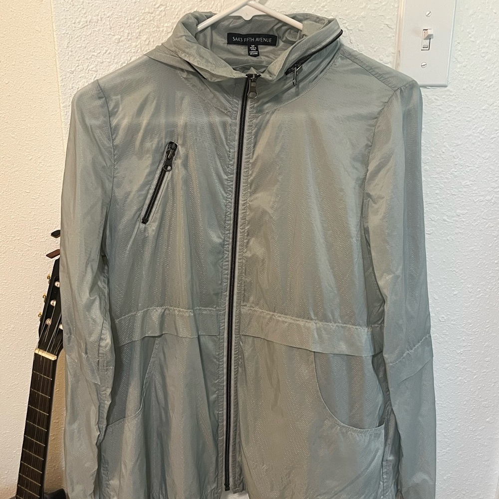 Saks Fifth Avenue Light Gray Windbreaker